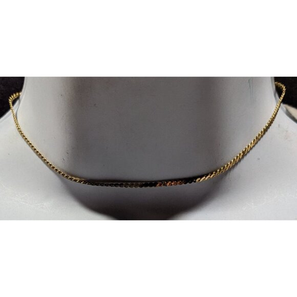 Elegant Classic Gold Tone Serpentine Chain Choker Necklace - Picture 2 of 6